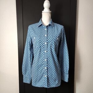 NWT J.CREW BUTTON DOWN TOP FLORAL PRINT SIZE 8